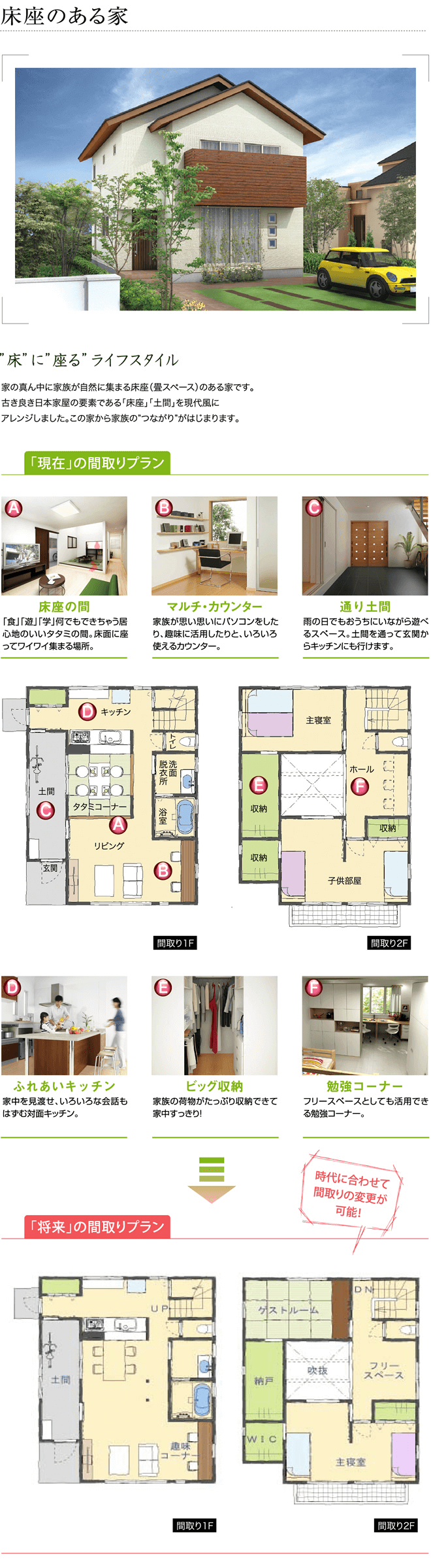 大きな食卓のある家